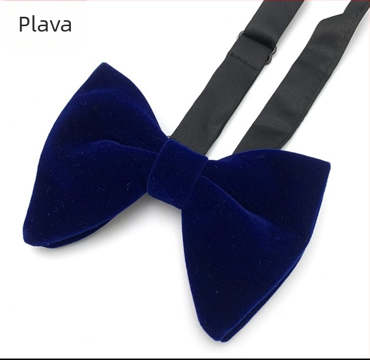 Leptir-mašna od kravljeg roga, zlatna baršunasta tkanina, teksture leptir-mašne, elegantna moda, vjenčanje, mladoženja, široki oblik mašne od kravljeg roga