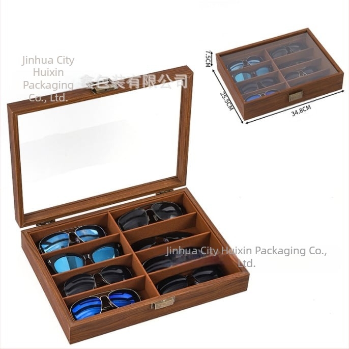 Veleprodaja kutija za satove, vrhunska kutija za nakit za pohranu satova, gotova kožna kutija za satove s prozirnim prozorom za pohranu