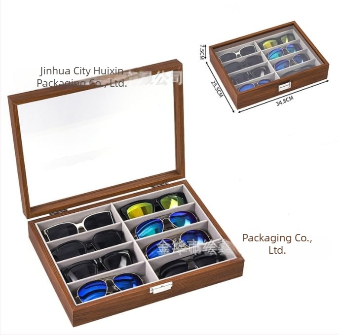 Veleprodaja kutija za satove, vrhunska kutija za nakit za pohranu satova, gotova kožna kutija za satove s prozirnim prozorom za pohranu