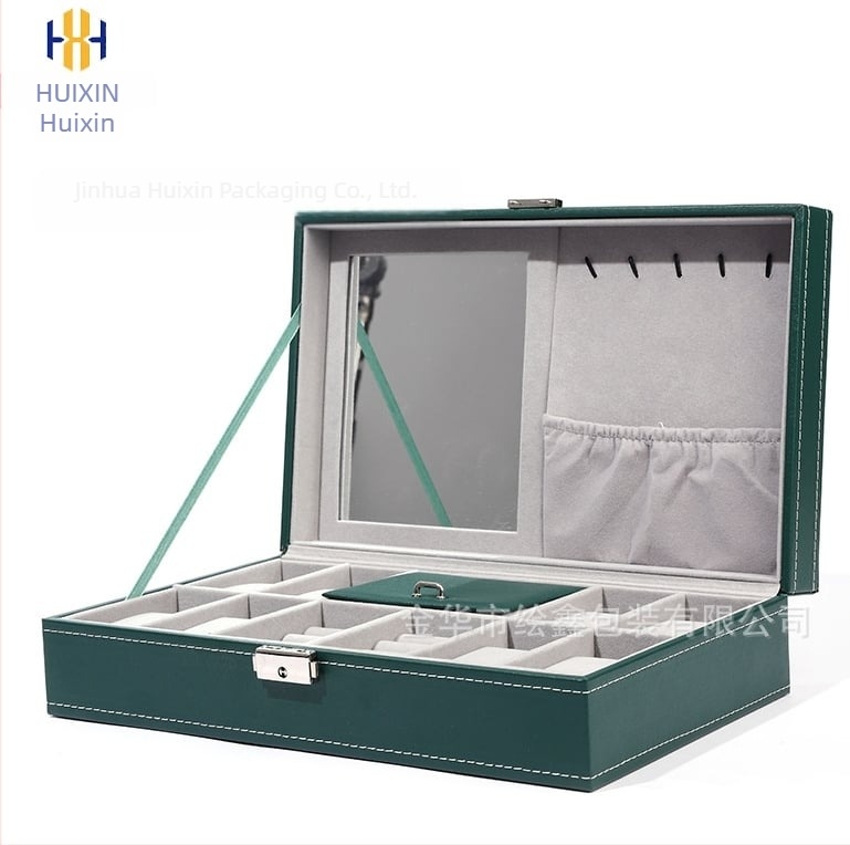 Veleprodaja kutija za satove, vrhunska kutija za nakit za pohranu satova, gotova kožna kutija za satove s prozirnim prozorom za pohranu