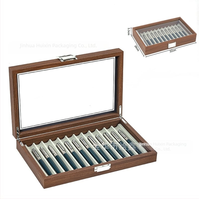 Veleprodaja kutija za satove, vrhunska kutija za nakit za pohranu satova, gotova kožna kutija za satove s prozirnim prozorom za pohranu