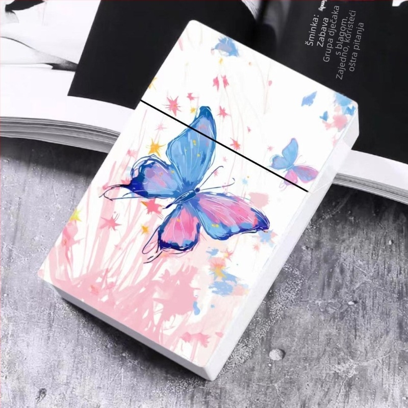 2024 Vanjska trgovina Nova kutija za cigarete Oslikana plastična muška kutija za cigarete Leptir Mačka Slatka ženska kutija za cigarete Kutija za pohranu kartica