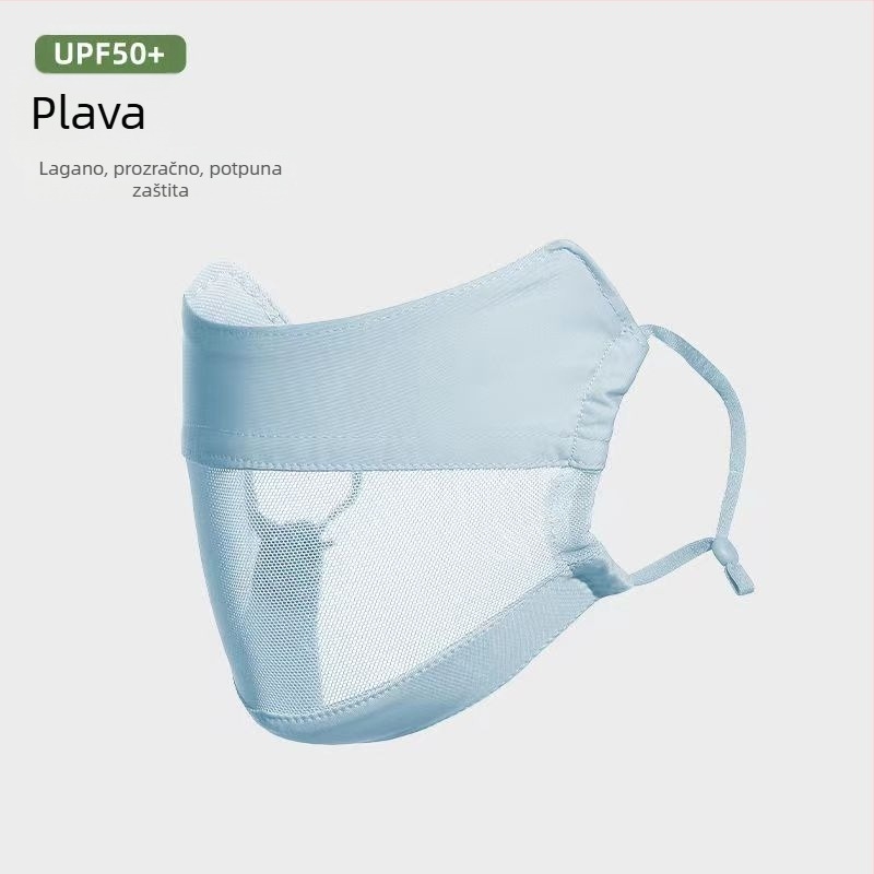 Jiaoshi originalna najlonska maska za sunčanje s kutom oka, ženska prozračna ledena svilena anti-ultraljubičasta trodimenzionalna maska za sunce za jahanje