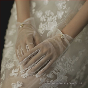 Nove crne rukavice za vjenčanicu kratke vjenčane crvene rukavice za vjenčanje čipkaste ženske bijele rukavice