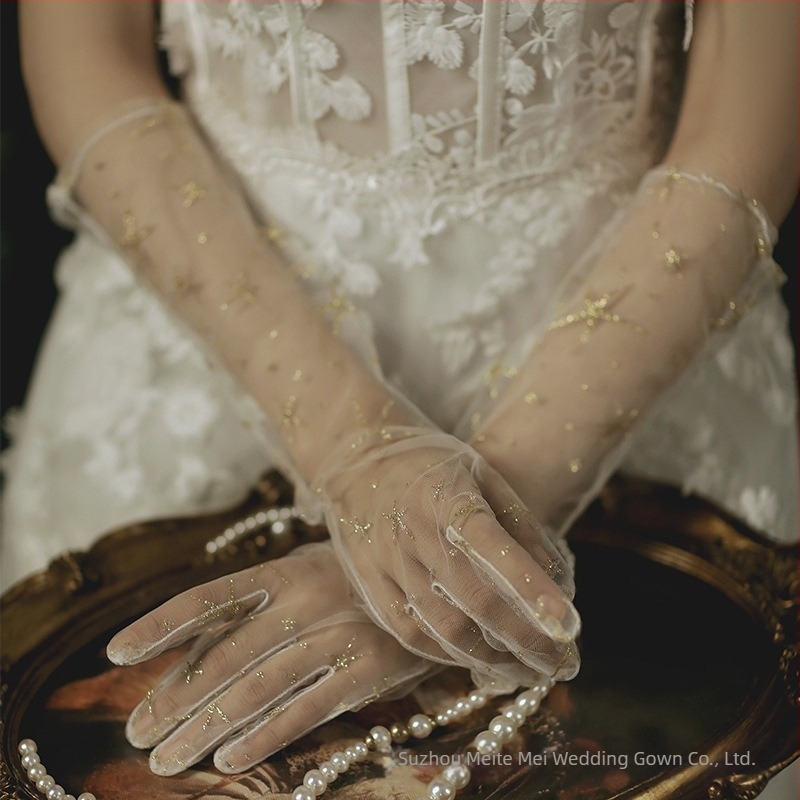 Nove crne rukavice za vjenčanicu kratke vjenčane crvene rukavice za vjenčanje čipkaste ženske bijele rukavice