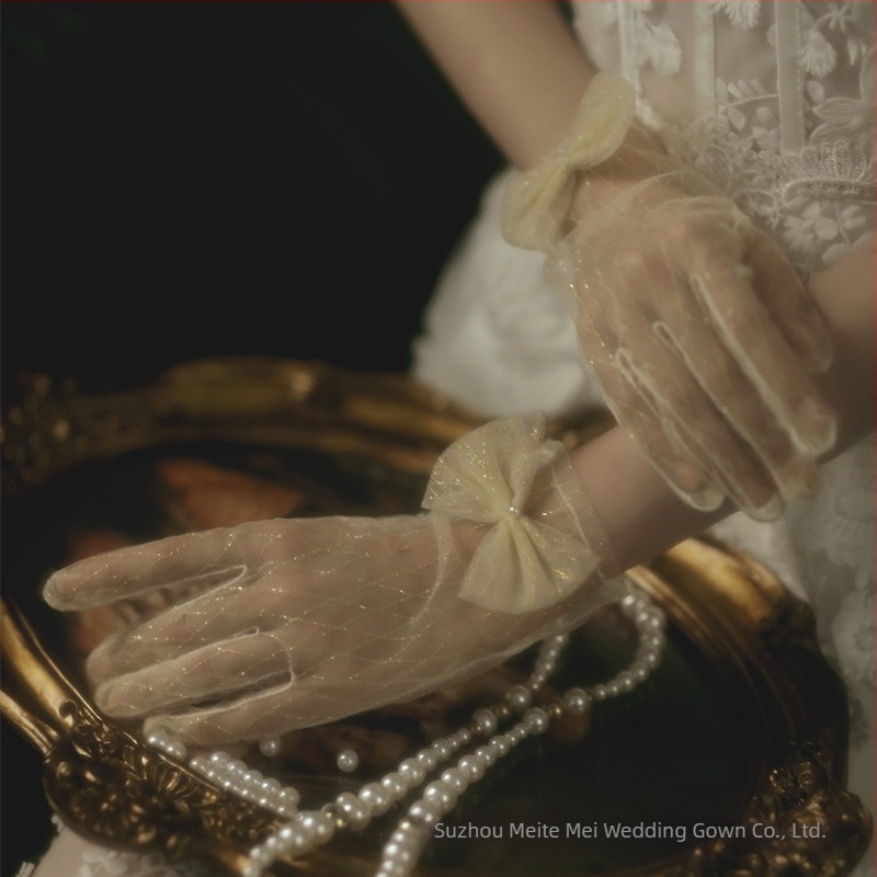 Nove crne rukavice za vjenčanicu kratke vjenčane crvene rukavice za vjenčanje čipkaste ženske bijele rukavice