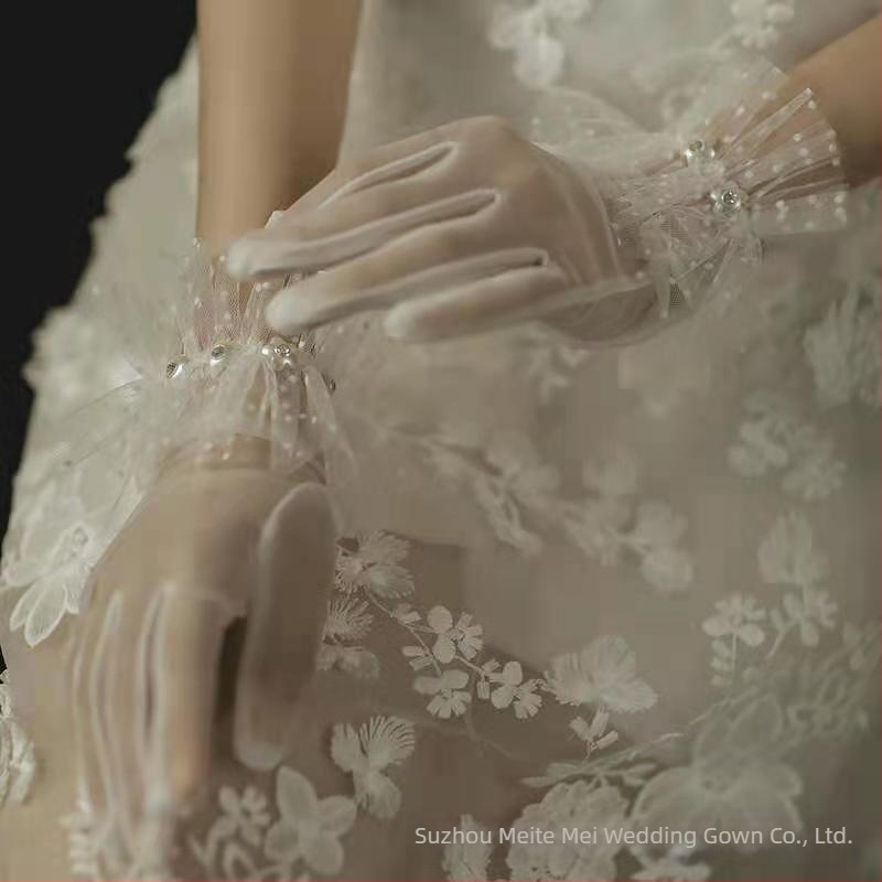 Nove crne rukavice za vjenčanicu kratke vjenčane crvene rukavice za vjenčanje čipkaste ženske bijele rukavice