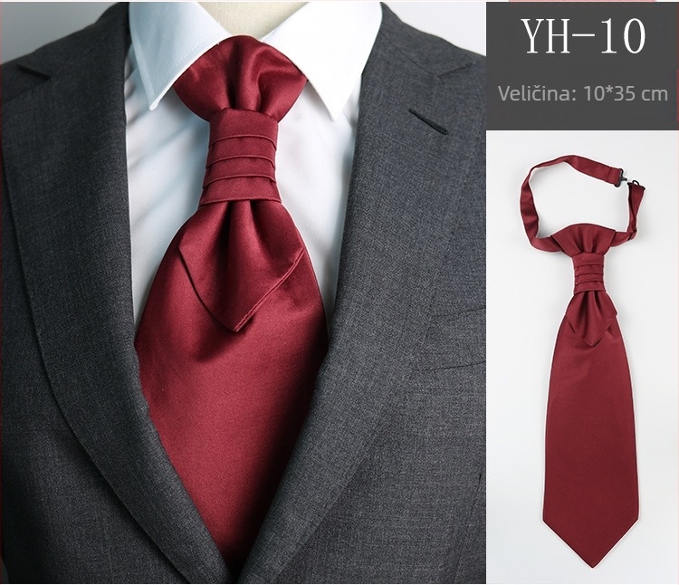 Muška kravata za vjenčanje, mladoženju, večeru, sastanak, odijelo, gospodska haljina, britanski stil, vino crveno, imitacija svile, hongkonški čvor