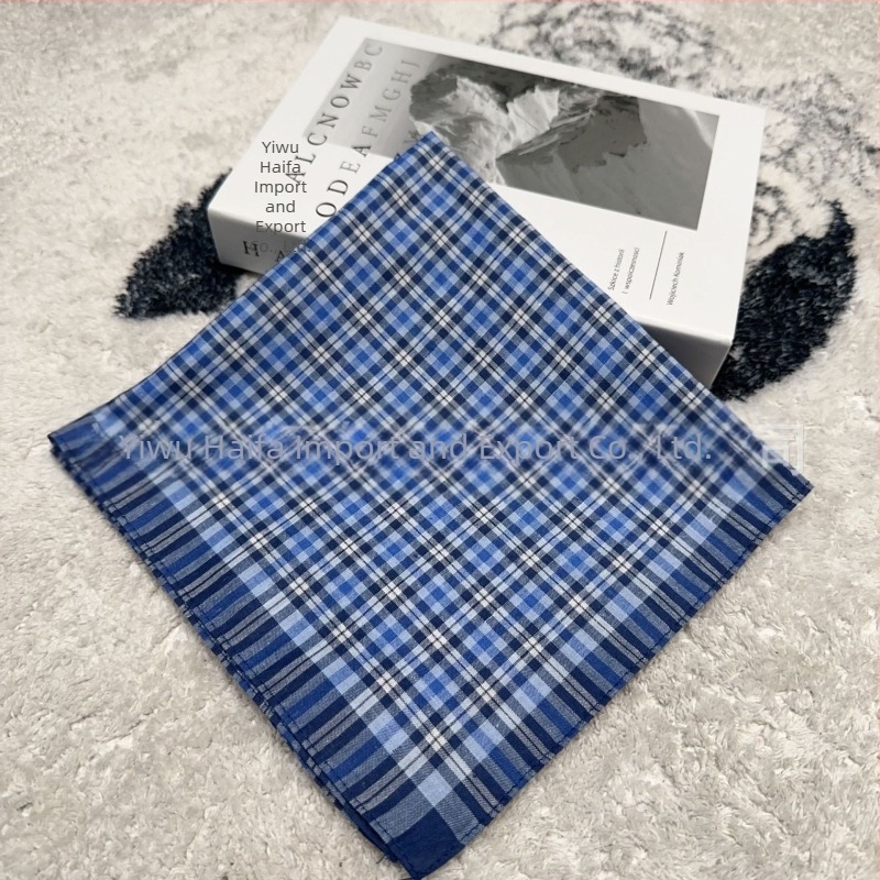 Mješovito odijelo u boji, klasično muško karirano prugasto pamučno odijelo s ručnikom za znoj, odijelo s džepnim ručnikom na veliko