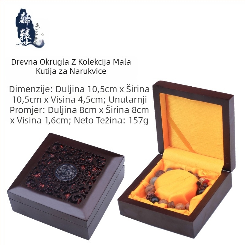 Kutija za nakit za ogrlicu, klasična okrugla kutija za narukvice, antikna kutija za pohranu, kutija za nakit za kućanstvo, poklon kutija za pakiranje