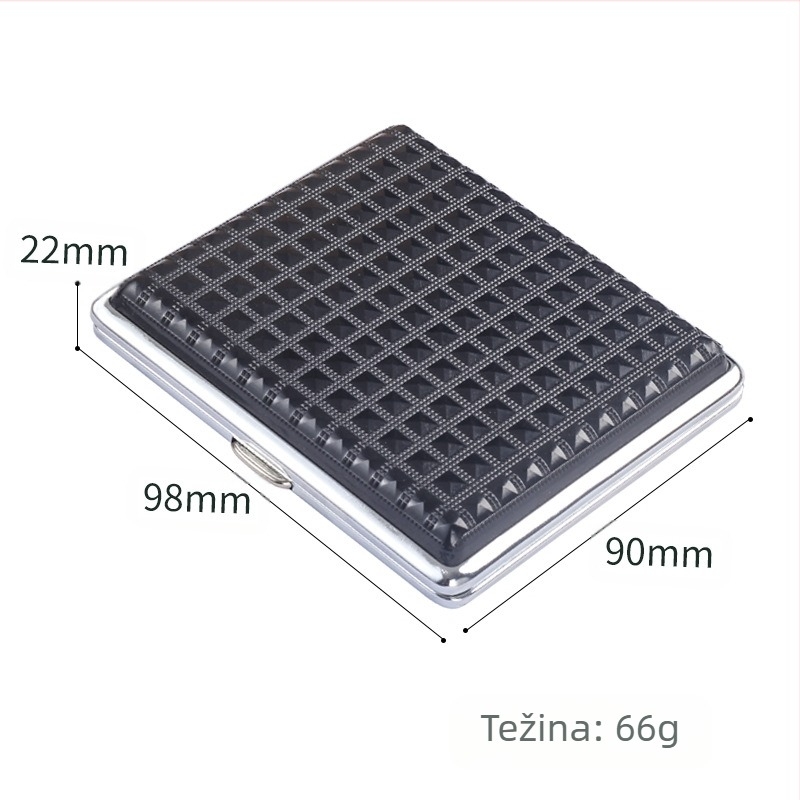 20 prijenosnih plastičnih kutijica za cigarete, obične grube kutijice za cigarete, kompresijske i otporne na vlagu, muške i ženske personalizirane metalne držače za cigarete