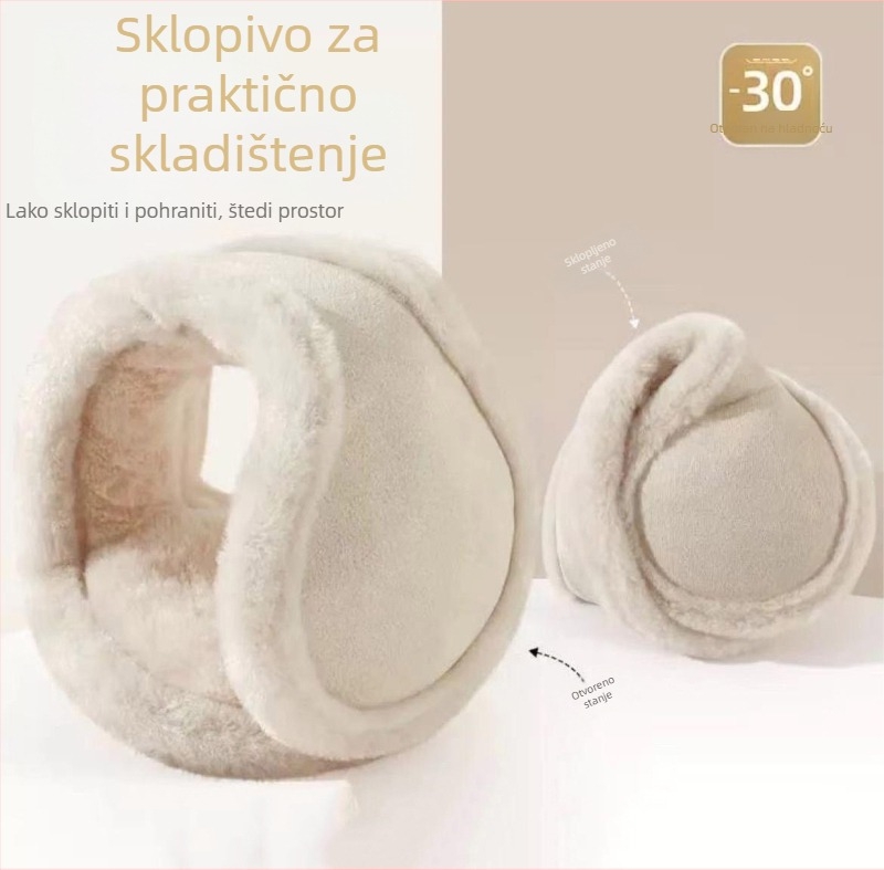 Zimske biciklističke tople i antifrizirajuće plišane štitnike za uši za muškarce i žene, istog stila, nošene