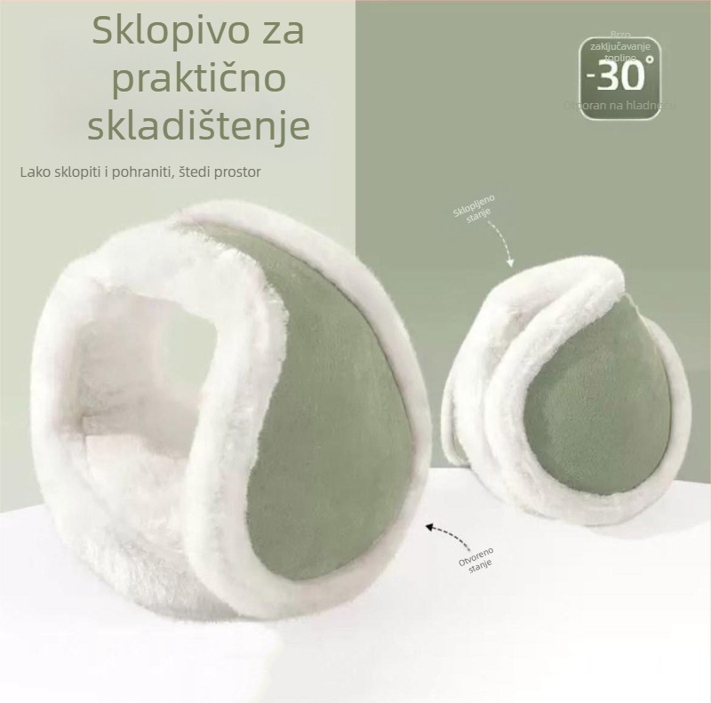 Zimske biciklističke tople i antifrizirajuće plišane štitnike za uši za muškarce i žene, istog stila, nošene