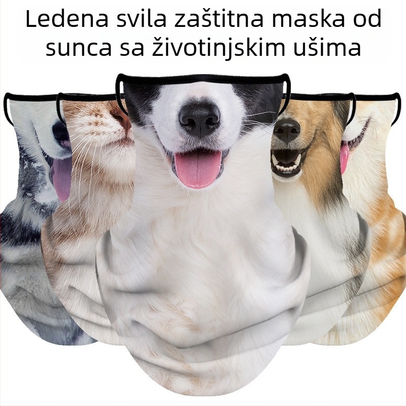 Ljetna jahaća uši suncobran za lice UV zaštita za lice životinjska polumaska ručnik za lice prozračna veleprodaja