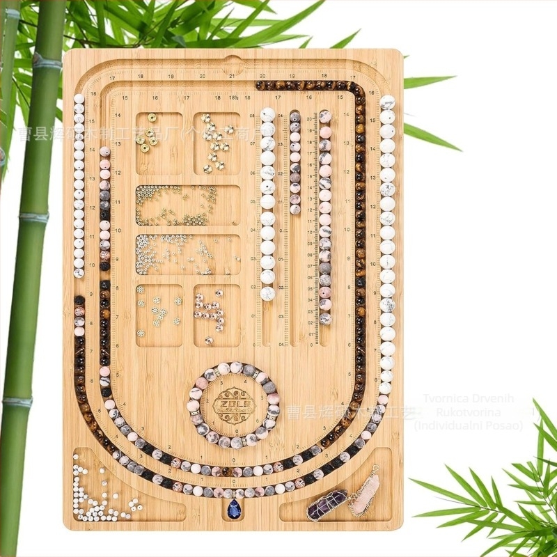 na zalihi Izrada pločica za nakit od perlica za narukvice i ogrlice Ploča za dizajn nakita od bambusa Drveni zvončići Hsinchu