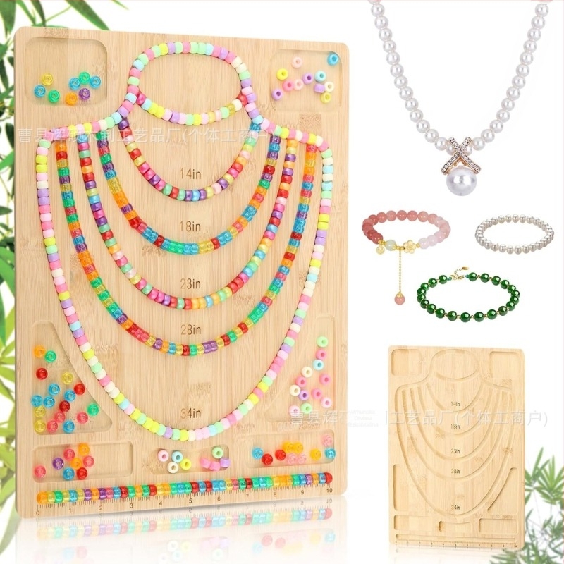 na zalihi Izrada pločica za nakit od perlica za narukvice i ogrlice Ploča za dizajn nakita od bambusa Drveni zvončići Hsinchu