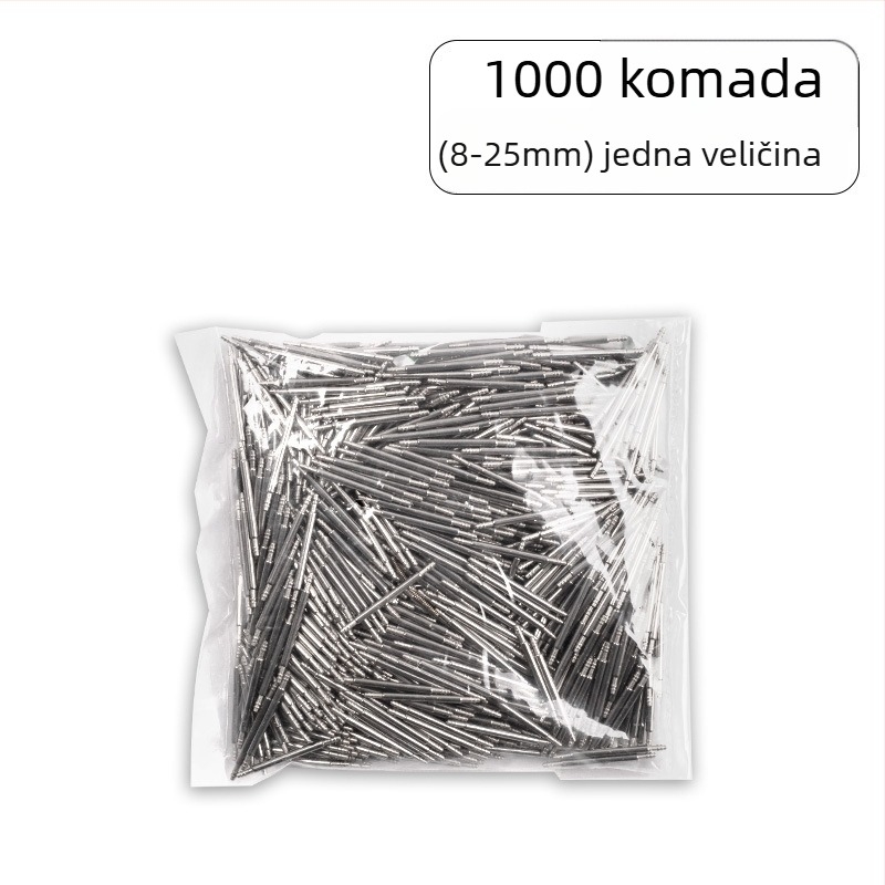 Alati za popravak satova, pribor za satove, osovina za spajanje remena od nehrđajućeg čelika, sirove ušice u kutiji, 360° sirove ušice