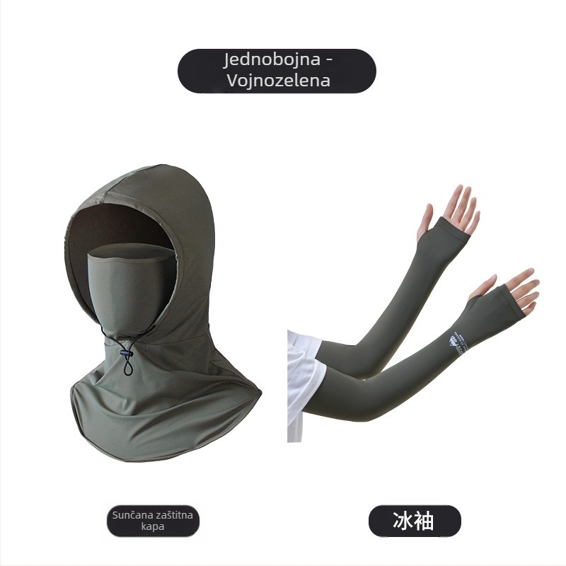 Maska za sunčanje za muškarce, anti-ultraljubičasta zaštita vrata, ljetni šešir za vanjsku vožnju, jahanje, ribolov, branje čaja, za sunčanje za žene, rukav s kremom za sunčanje