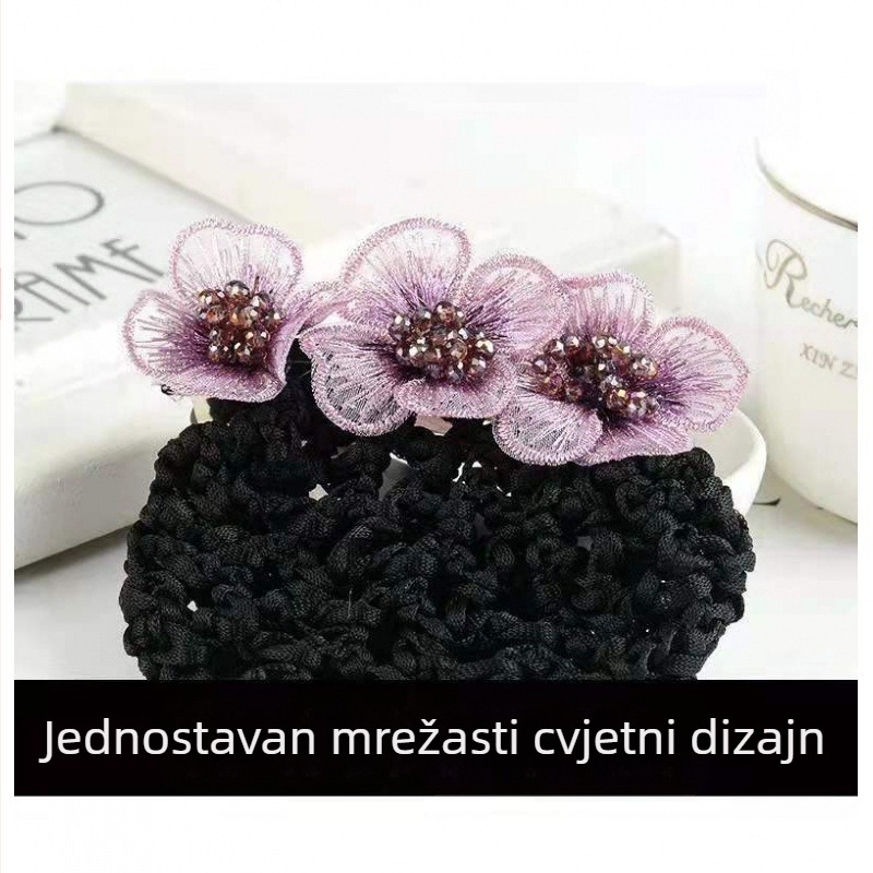 Ženska radna kosa cvijet ženski temperament profesionalna južnokorejska medicinska sestra stjuardesa banka dodaci za kosu pokrivala za glavu odvojiva mrežica za kosu kopča za kosu