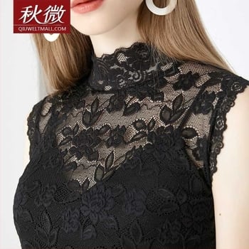 Jesenski mikro novi čipkasti lažni ovratnik za žene, univerzalni džemper s vertikalnim ovratnikom, košulja s podlogom i lažnim ovratnikom, elegantna čipkasta košulja