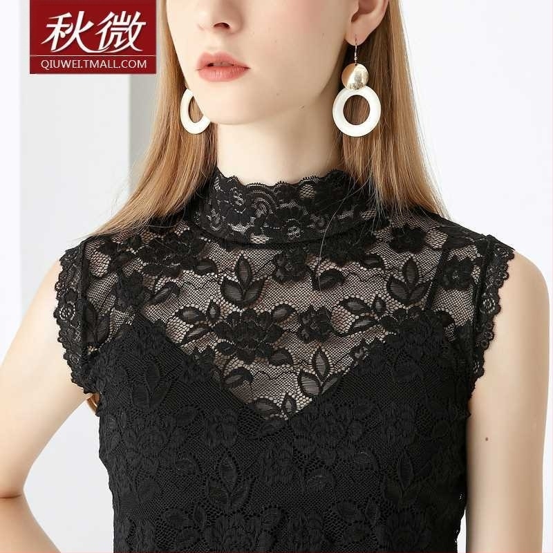 Jesenski mikro novi čipkasti lažni ovratnik za žene, univerzalni džemper s vertikalnim ovratnikom, košulja s podlogom i lažnim ovratnikom, elegantna čipkasta košulja