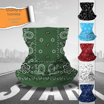 Tisak cvijeta indijskih oraha prekogranična krema za sunčanje ribolov jahanje šal maska trokutasti šal ledena svila Amazon kapuljača