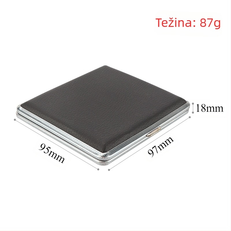 Kožna kutija za cigarete, pakiranje od 20 komada, djelomično remen, za muškarce, odvojena kutija za cigarete otporna na vjetar