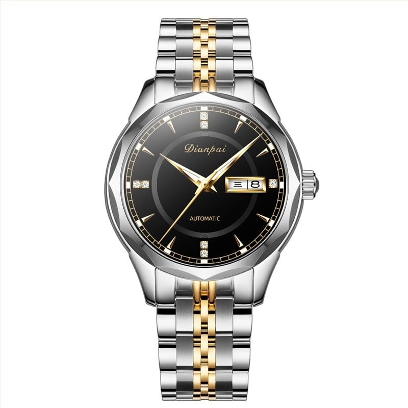 Dianpai mehanički sat, potpuno automatski sat s dvostrukim kalendarom, svjetlećim vodootpornim muškim satom
