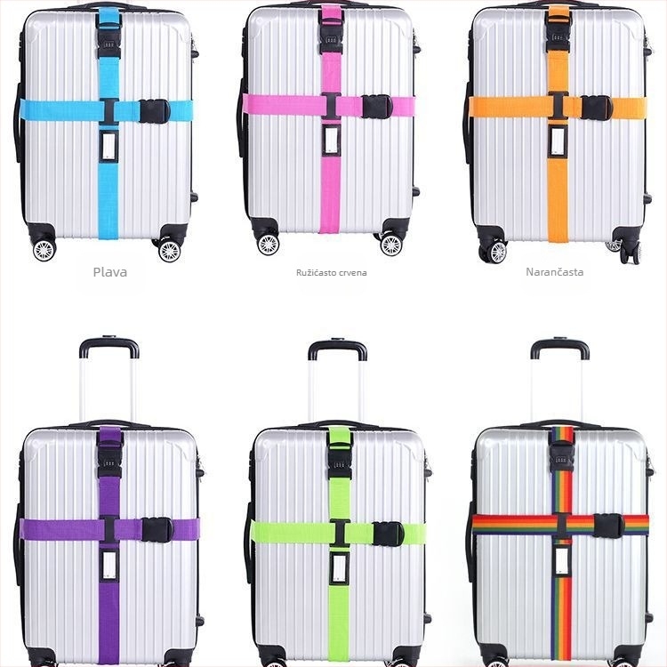 Remen za pakiranje prtljage na otvorenom, remen za vezanje kutije s lozinkom, TSA carinski remen za pakiranje s bravom za lozinku