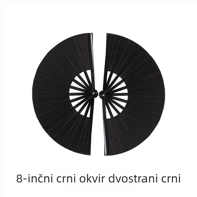 Izravna prodaja iz tvornice, 8 inča, crni koštani jednostrani dvostrani ventilator za borilačke vještine, dvostrani ventilator za djecu, ventilator za ples