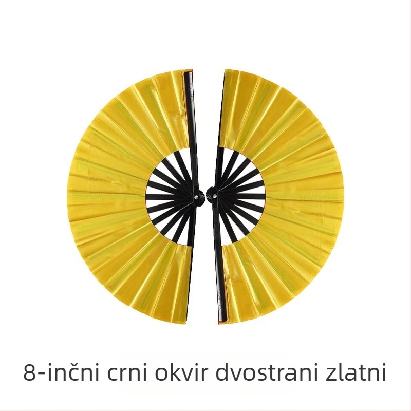 Izravna prodaja iz tvornice, 8 inča, crni koštani jednostrani dvostrani ventilator za borilačke vještine, dvostrani ventilator za djecu, ventilator za ples