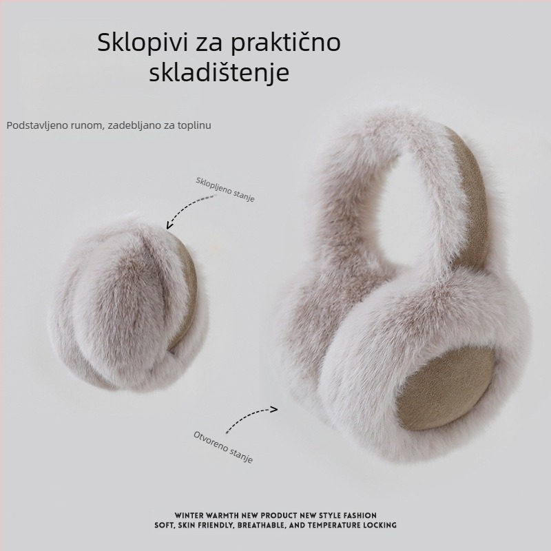 Ženske zimske zaštitne za uši za vožnju biciklom, tople i slatke