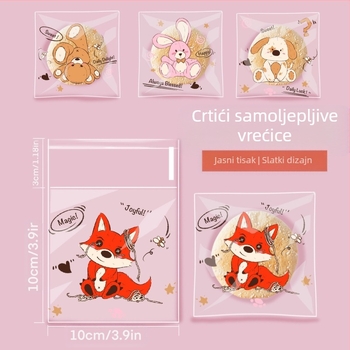 Prilagodljive vrećice za pakiranje tijesta u obliku pahuljica, svježi keksi, mliječne datulje, pojedinačne samoljepljive vrećice s zatvaranjem, pakiranje otporno na vlagu