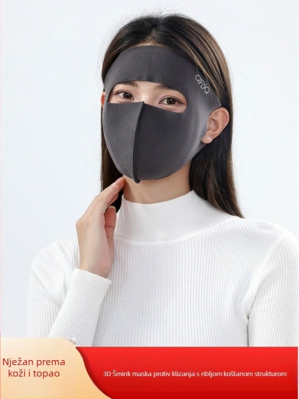 Jesenska i zimska topla maska za cijelo lice otporna na hladnoću, vanjska, otporna na vjetar, prozračna, jednodijelna maska za cijelo lice za jahanje, lice Gini