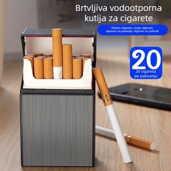 20 komada plastične kutije za cigarete na preklop, mekana, tvrda kutija, univerzalna prijenosna kutija za cigarete otporna na vlagu, kompresijska kutija za cigarete na kopčanje