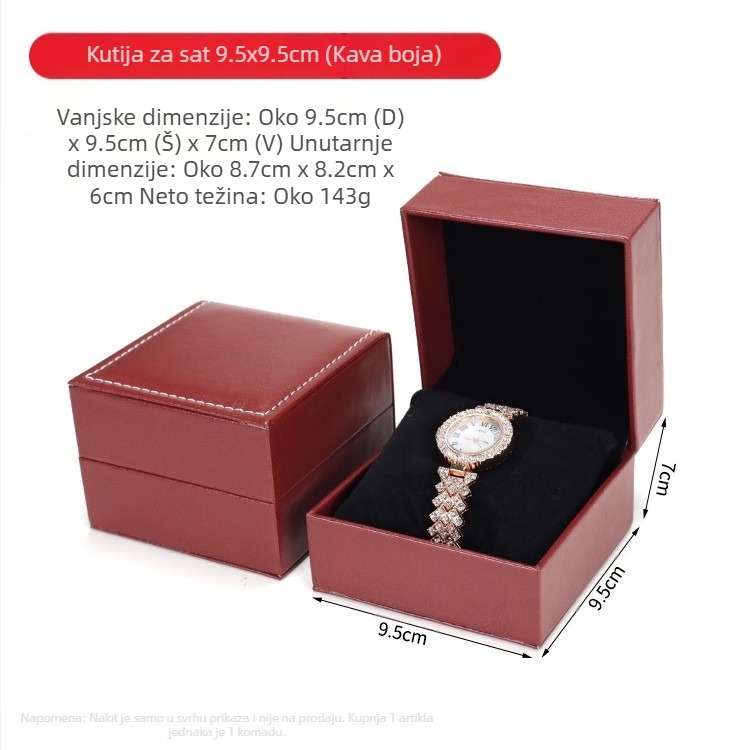 Kutija za sat, kožna kutija, jastučnica za sat, kutija za pakiranje nakita za narukvice, kutija za nakit za igračke, kutija za nakit