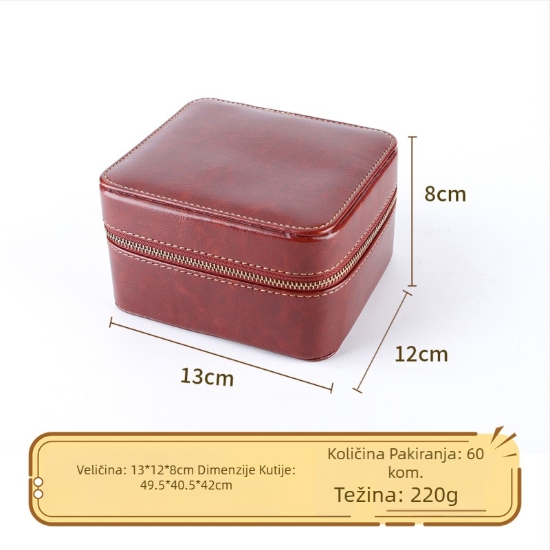 2025. Nova prekogranična kutija za satove, prijenosna preklopna kutija od jelenjeg baršuna, jastuk za satove s preklopnim poklopcem, poklon kutija za pohranu nakita