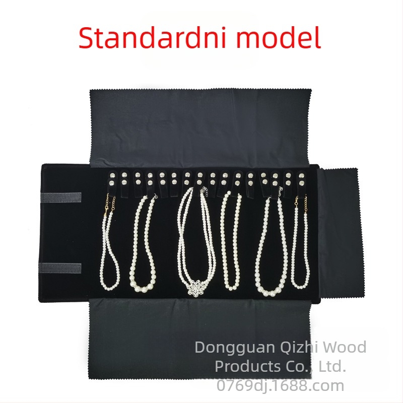 Vrećica za pohranu nakita i ogrlica, prijenosna vrećica za izlaganje ogrlica, sklopiva flanelasta vrećica za nakit