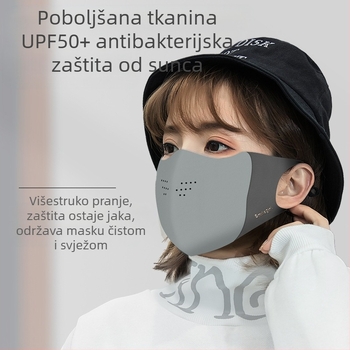 Shu Meijia Jesenska i zimska siva topla maska, spužva, otporna na prašinu, prozračna, zaštita za oči, UV-otporna, 3D, periva