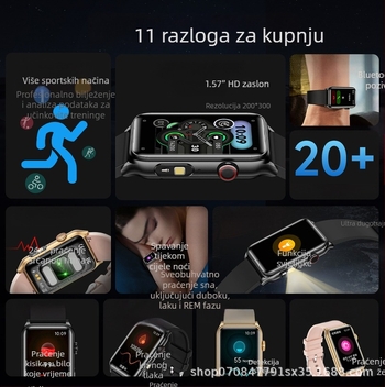 Pametni sat G50 Novi proizvod Prekogranični Bluetooth poziv Mjerenje šećera u krvi Otkucaji srca Krvni tlak Mjerenje krvnog tlaka Narukvica za mjerenje kisika u krvi Udon