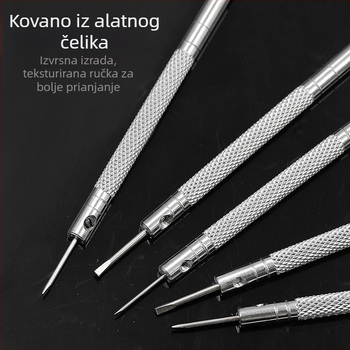 5-dijelni odvijač za popravak satova, alat za popravak naočala, alat za popravak satova, alat za popravak računala s ravnim vrhom