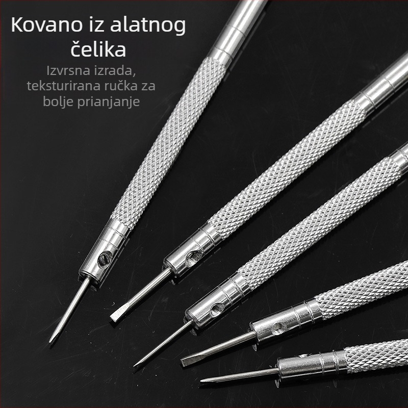 5-dijelni odvijač za popravak satova, alat za popravak naočala, alat za popravak satova, alat za popravak računala s ravnim vrhom