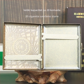 Novi brončani paket od 20 cigareta s imitacijom bakra u obliku kondenziranog cvijeta, poklon kutija s preklopnim poklopcem, rezbareni i gravirani set za pušenje, otporan na pritisak i prašinu