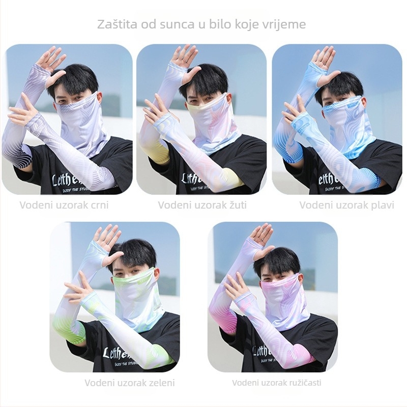Ljetni šal za zaštitu vrata od ledene svile, rukav, krema za sunčanje, sportska maska za uši, ručnik za lice, suncobran, kapuljača za ribolov