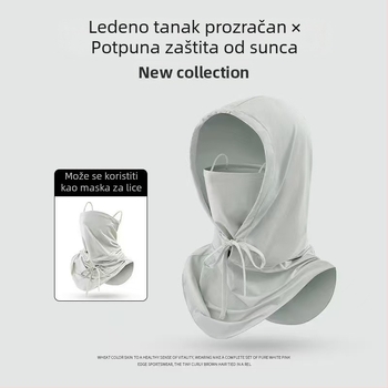 Zaštita od sunca, kapuljača od ledene svile, nova vanjska biciklistička sjenila, šal s kapuljačom, zaštita za cijelo lice i vrat, maska za zaštitu od sunca tri u jednom