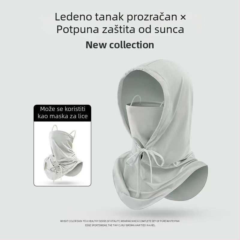 Zaštita od sunca, kapuljača od ledene svile, nova vanjska biciklistička sjenila, šal s kapuljačom, zaštita za cijelo lice i vrat, maska za zaštitu od sunca tri u jednom