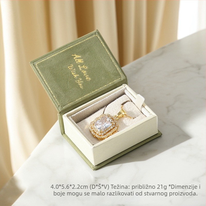 Flip retro kutija za prstenje magnetska mala kutija za nakit kreativna knjiga privjesak kutija za uši nokte pakiranje nakita papirnata kutija