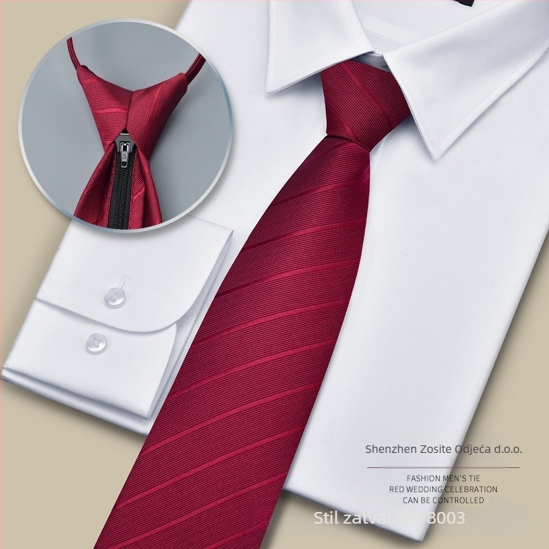 Kravata s patentnim zatvaračem za muškarce, lijena, jednostruka, za haljine, poslovne, vjenčane, jednostavne, široke, tvornica na zalihi 1