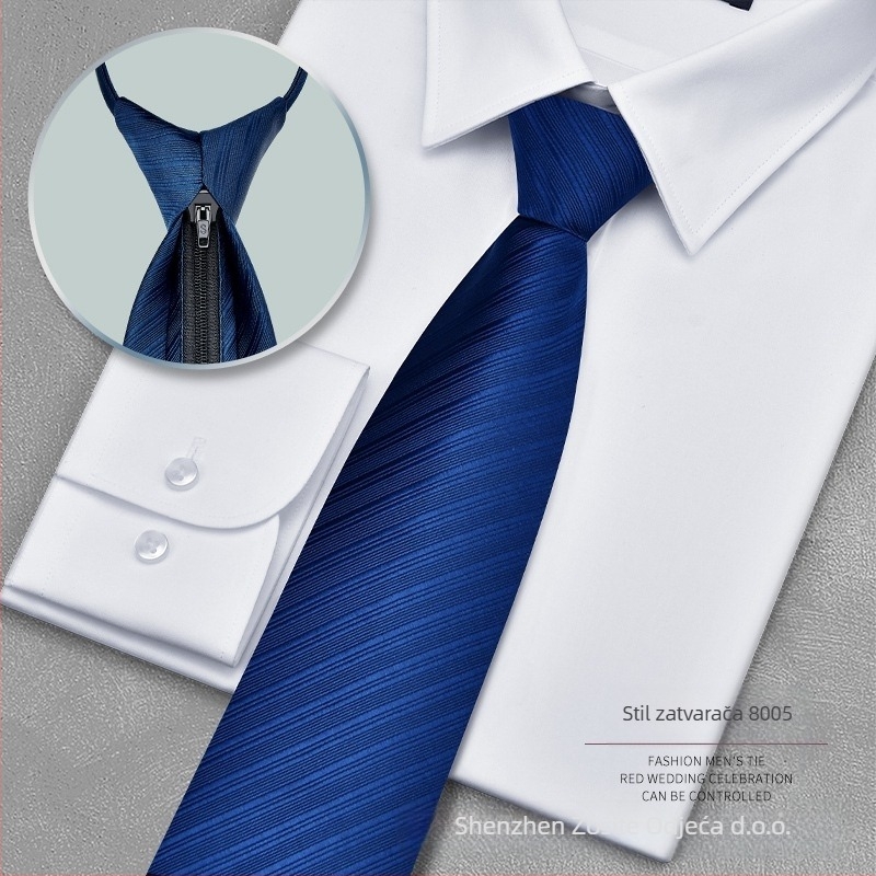 Kravata s patentnim zatvaračem za muškarce, lijena, jednostruka, za haljine, poslovne, vjenčane, jednostavne, široke, tvornica na zalihi 1