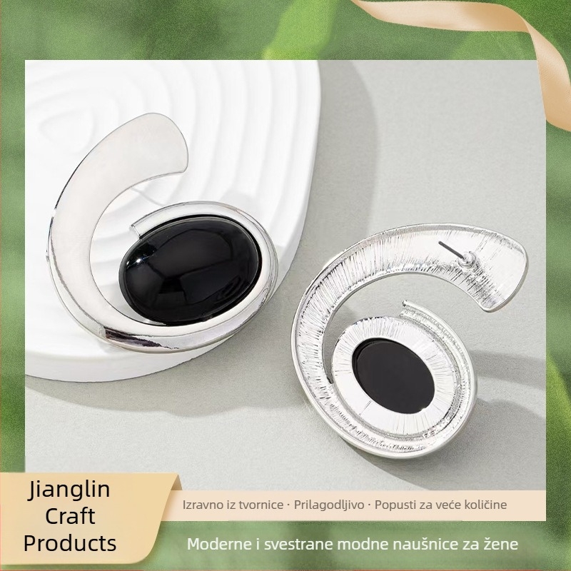 2024. novi europski i američki modni dizajn osobnosti, univerzalni pretjerani trend damskih naušnica, nakita, jedinstvenih naušnica s dizajnom osobnosti